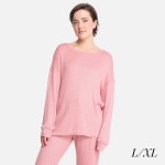 Wholesale comfy Luxe Soft Knit Lounge Top L XL US Women s Relaxed Fit Rayon Poly