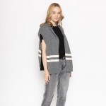 Wholesale do Everything Love Stripe Ruana Hood One Fits Most Acrylic