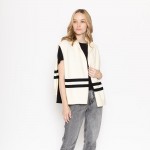 Wholesale do Everything Love Stripe Ruana Hood One Fits Most Acrylic