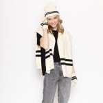 Wholesale do Everything Love Stripe Ruana Hood One Fits Most Acrylic