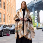 Wholesale do Everything Love Reversible Plaid Kimono Frayed Hem One Fits Most Po