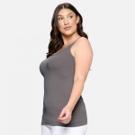 Women's Plus Size Seamless Reversible V-Neck Tank Top

- Wide shoulder straps
- V-neckline
- Back scoop neck
- Fitted silhouette
- Seamless design
- Buttery soft fabrication with stretch
- Longline hem


- One Size Fits Most 16-22
- 92% Nylon, 8% Spandex