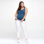 Wholesale lady s Plus V U Neckline Reversible Seamless Tank Shoulder Straps Back
