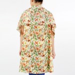 Wholesale lightweight Floral Print Kimono Vest One Fits Most Polyester