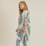 Wholesale women s Lightweight Damask Print Kimono One fits most Polyester