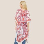 Wholesale women s Lightweight Damask Print Kimono One fits most Polyester