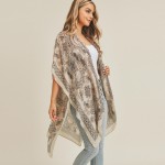 Wholesale women s Lightweight Damask Print Kimono One fits most Polyester