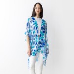 Wholesale lightweight Floral Kimono Fringe Hem One Fits Most Long Polyester