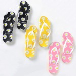 Wholesale floral Print Flip Flops Pairs Per Pack Rubber Soles S M L