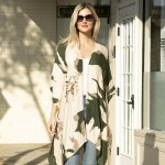 Wholesale womens Lightweight Abstract Floral Kimono One Fits Most Polyester
