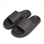 Wholesale unisex EVA Super Soft Thick Sole Slide Sandals Vertical Braided Lines