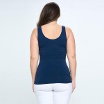 Wholesale lady s Plus V U Neckline Reversible Seamless Tank Shoulder Straps Back