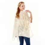 Wholesale lightweight Sheer Paisley Print Kimono Vest Ruffle Sleeves One Fits Mo