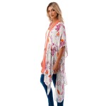 Wholesale lightweight Spring Blooms Kimono One Fits Most Viscose