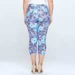 Wholesale plus SizeWomen s Blossoming Garden Skinny Pocket Cotton Blend Capri Je