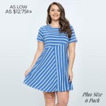 Wholesale soft Multi directional Lined line Dress Short Sleeves Two Pockets Hip
