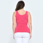 Wholesale lady s Plus V U Neckline Reversible Seamless Tank Shoulder Straps Back
