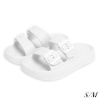 Wholesale unisex Cloud Sole Slide Sandals Buckle Straps Disclaimer Slight Variat