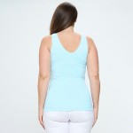 Wholesale women s Plus Seamless Reversible V Neck Tank Top shoulder straps V nec