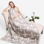 Wholesale fleur De Lis Knit ComfyLuxe Two One Blanket Pillow Softest Throw Blank