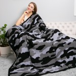 Wholesale camouflage Knit ComfyLuxe Two One Blanket Pillow Softest Throw Blanket