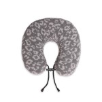Wholesale comfyLuxe Leopard Travel Neck Pillow Drawstring Snap Closure Poly Micr