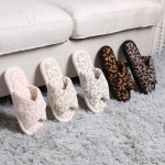 Wholesale comfy Luxe Animal Print Criss Cross Slide Slippers US Women s Poly Mic