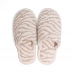 Wholesale comfy Luxe Zebra Print Slide Slippers US Women s Polyester Rubber Sole