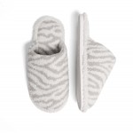 Comfy Luxe Zebra Print Slide On Slippers

- US Women's Size: 6-8
- 100% Polyester
- Rubber Sole