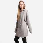 Wholesale comfyLuxe Oversized Solid Hooded Wearable Blanket Front Pocket One Fit