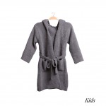 Wholesale comfyLuxe Kids Plush Hooded Robe Tie Belt Pockets Kids Ages Poly Micro