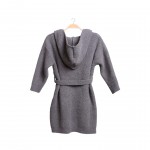 Wholesale comfyLuxe Kids Plush Hooded Robe Tie Belt Pockets Kids Ages Poly Micro