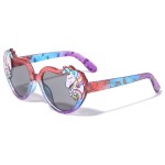Wholesale kids Unicorn Glitter Rainbow Color Heart Sunglasses Pack Material Plas