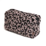 Wholesale comfyLuxe Leopard Travel Pouch Full Zip CLosuree Poly Microfiber L H D