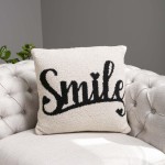 "Smile" Print ComfyLuxe Pillow Cover. The Softest Pillow Cover Made of the Highest Quality Material. So Soft You Have to Feel Them for Yourself. 

- Approximately 18" W x 18" L 
- 100% Poly Microfiber 
- Extra Plush and Cozy

*** Pillow Not Included