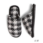 Wholesale comfy Luxe Plaid Slide Slippers US Women s Poly Microfiber Rubber Sole