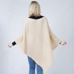 Wholesale textured Jersey Poncho One Fits Most Polyester