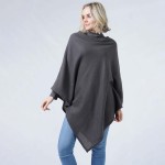 Wholesale textured Jersey Poncho One Fits Most Polyester