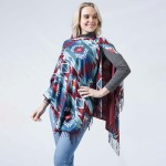 Lightweight Western Double Sided Scarf Ruana With Button Closure

- One Size Fits Most
- 100% Polyester
- Approximately 27.5" W x 74" L