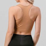 Wholesale ribbed Round Cut Crop Tank Top Pack Seamless Slimming Fit Nylon Spande