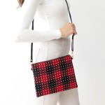 Wholesale buffalo Check Polka Dot Cross Body Handbag Detachable Leather Wristlet