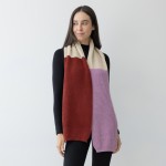 Wholesale knit Ribbed Color Block Scarf W L Acrylic