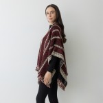 Loose Knit Striped Ruana Wrap.

- One Size Fits Most
- 100% Acrylic