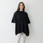 Woven Poncho With Arm Button Detail

- One Size Fits Most 0-14
- 100% Polyester 