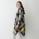 Striped Herringbone Ruana Wrap With Tassel Detail.

- One Size Fits Most (0-14)
- 100% Acrylic