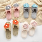 Wholesale boucle Slipper Floral Accent Pack PVC Polyester Rubber Sole Small US W