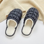 Wholesale solid Puffer Slippers Pack PVC Polyester Rubber Sole Small US Womens M