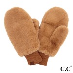 Wholesale c C MT Faux Fur Mitten Glove One Convertible Covers Polyester