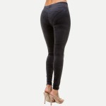 Wholesale solid Velour Brushed Ankle Legging Elastic Waist Polyester Spandex