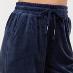 Wholesale velour Drawstring Jogger Pants Pack Pockets Polyester Spandex
